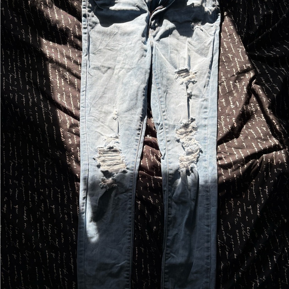 Signature by Levi Strauss Light Blue Distressed Skinny Jeans
